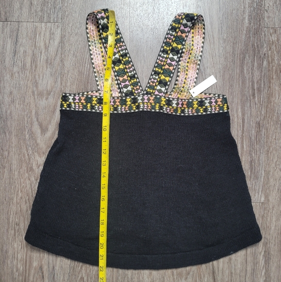 NWT Madewell Embroidered Neckline Strappy Swing Sweater Tank Top Boho XXS - Picture 11 of 11
